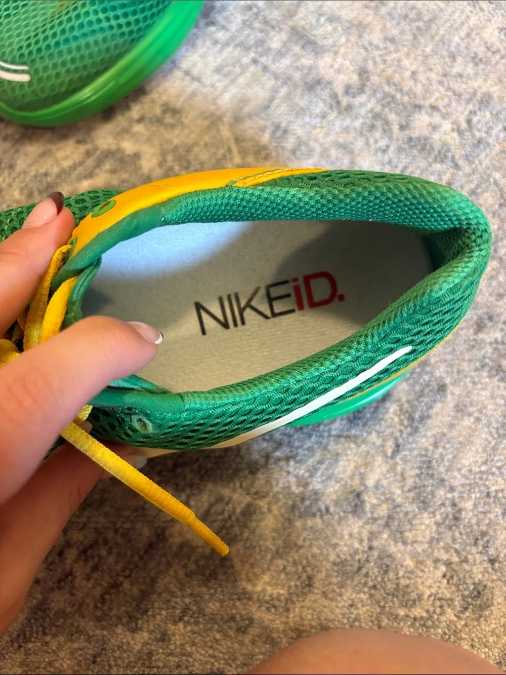 Nike Women’s Green and Yellow Mesh Running Sneakers